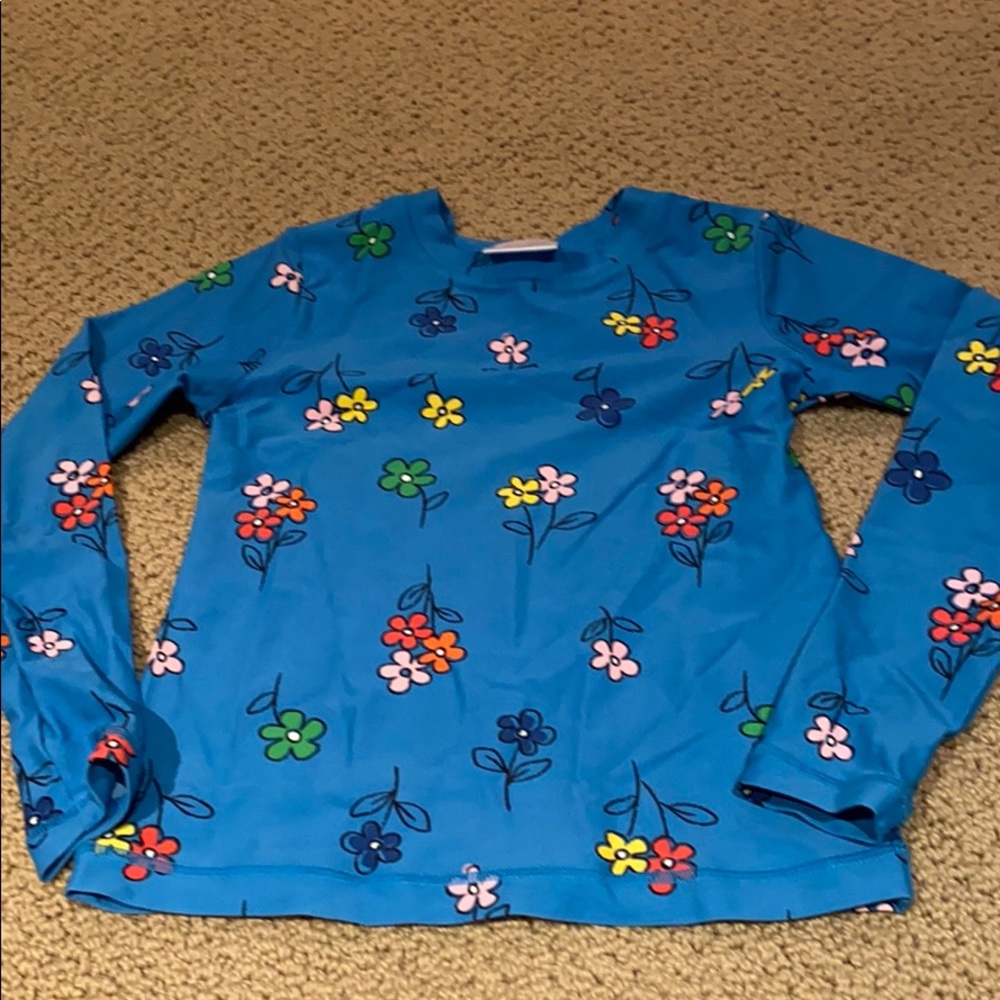 EUC Hanna Andersson Girls LS Rashguard, Sz 130/8